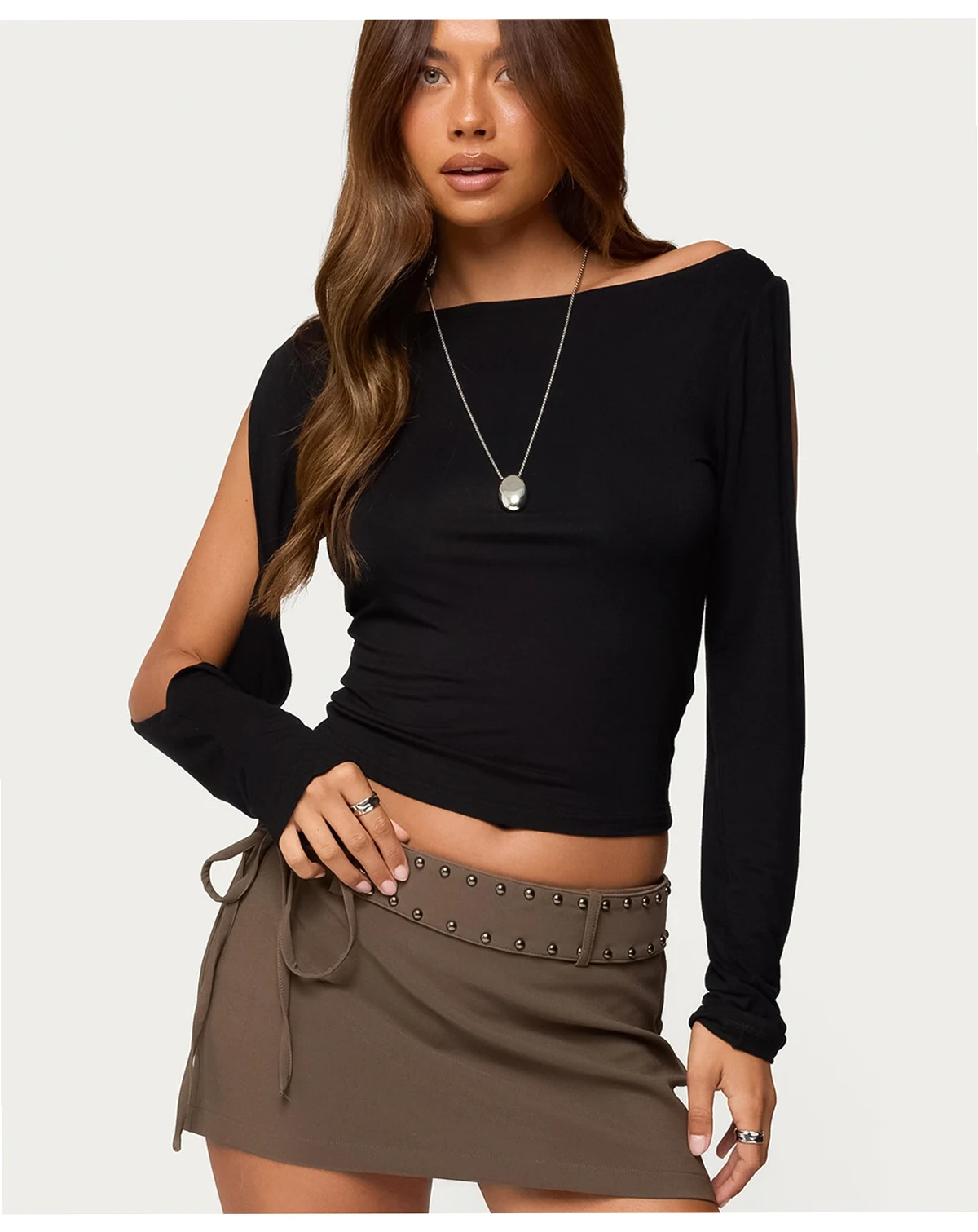 Women's Cade Cutout Sleeves Boat Neck Top