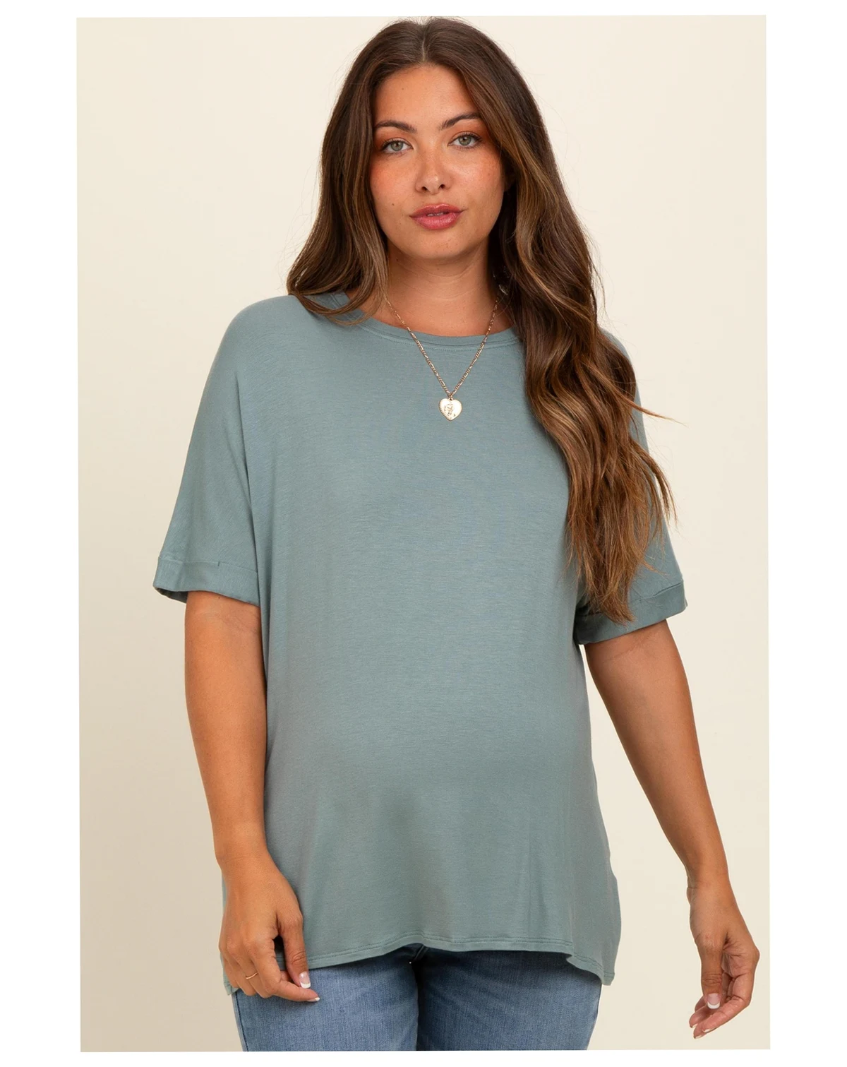 Maternity Light Olive Relaxed Fit T-Shirt