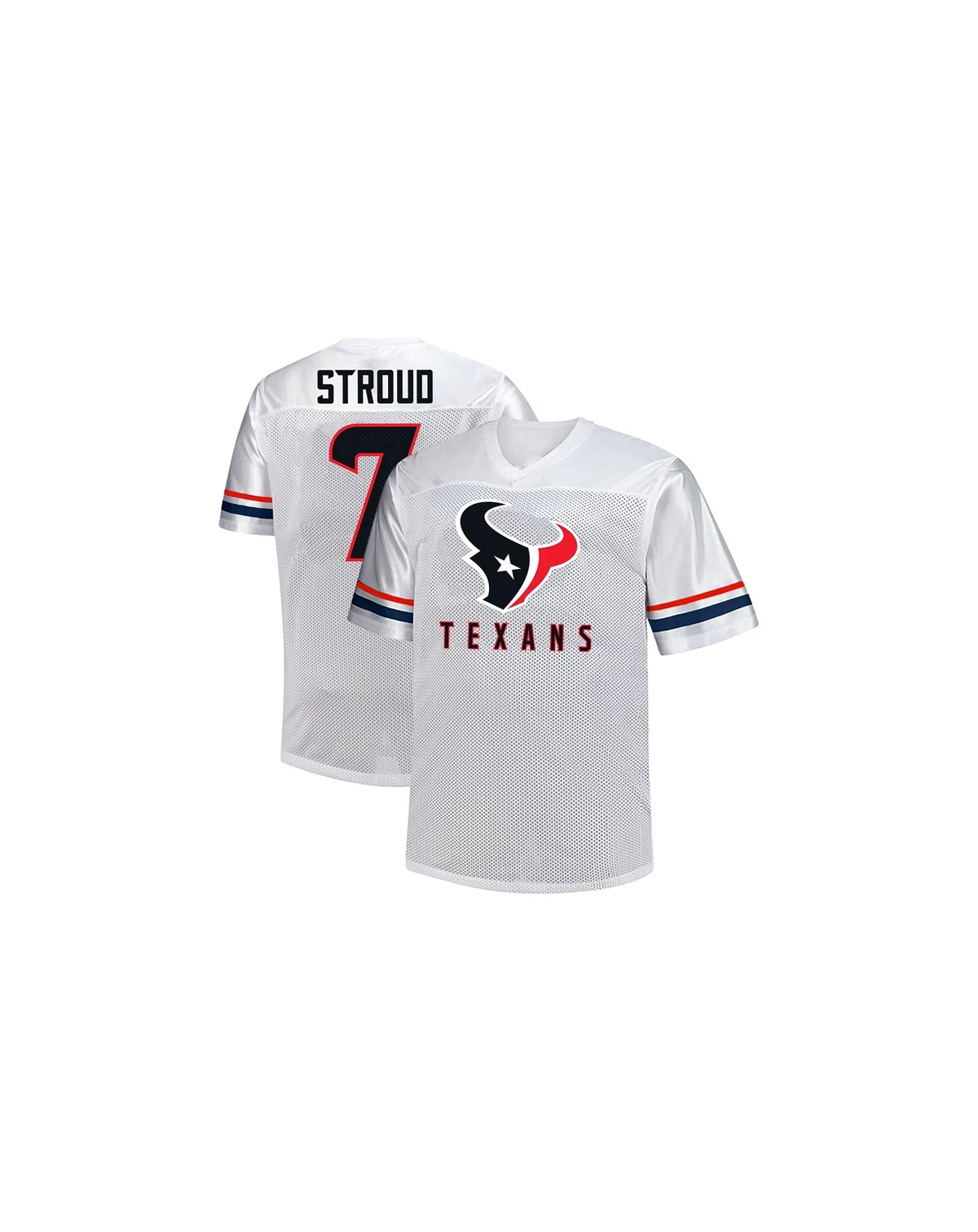 Men's C.J. Stroud White Houston Texans Big Tall V-Neck Fashion Jersey