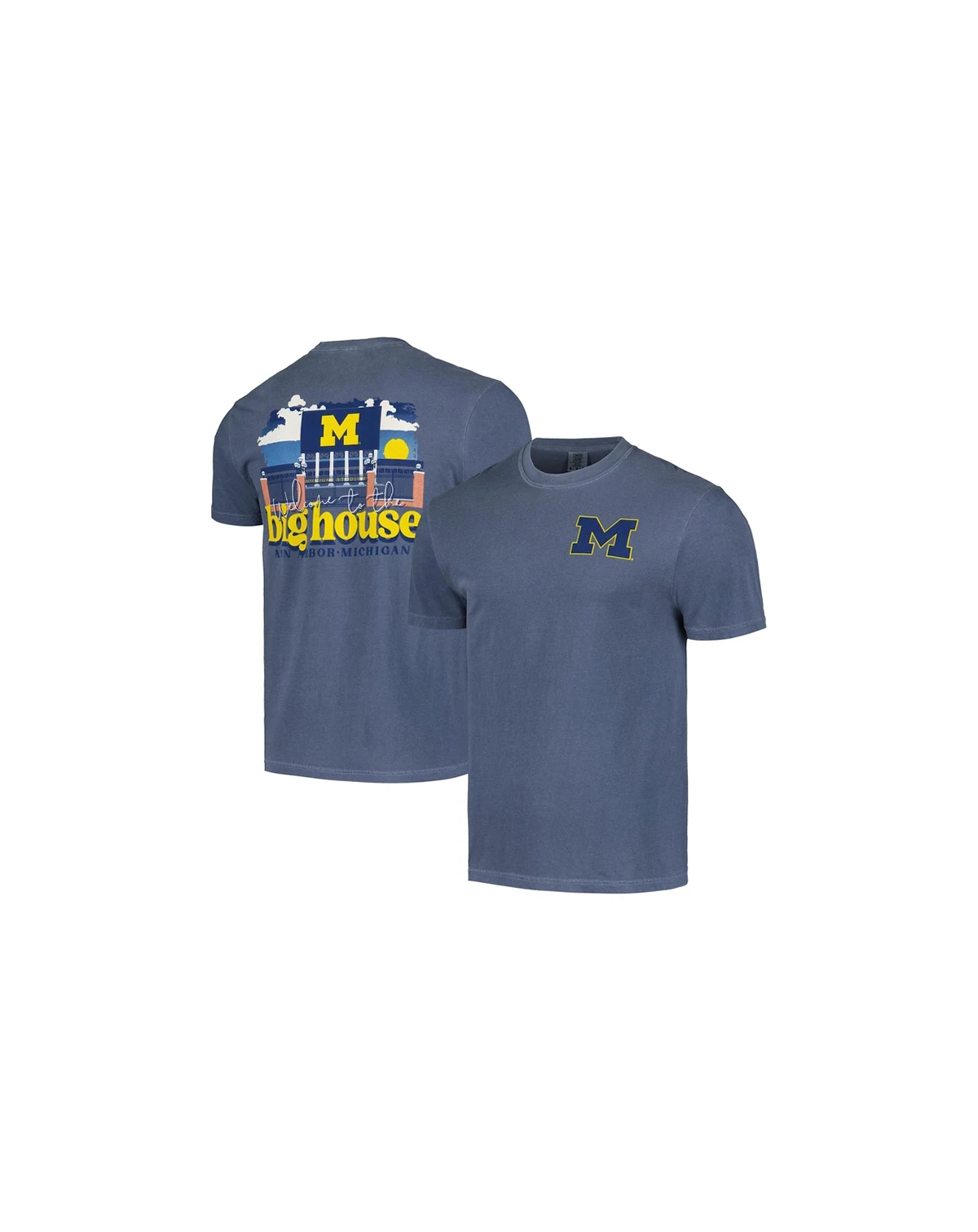 Men's and Women's Navy West Virginia Mountaineers Hyper Local Two-Tone Mascot State T-Shirt