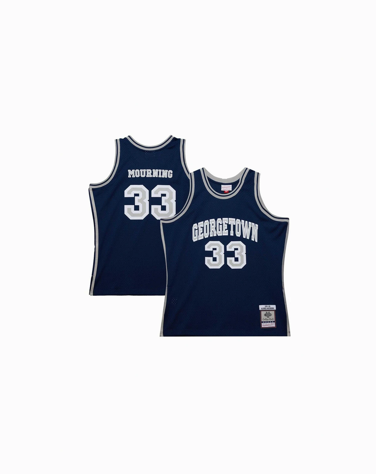 Men's Alonzo Mourning Navy Georgetown Hoyas 1991/92 Swingman Player Jersey