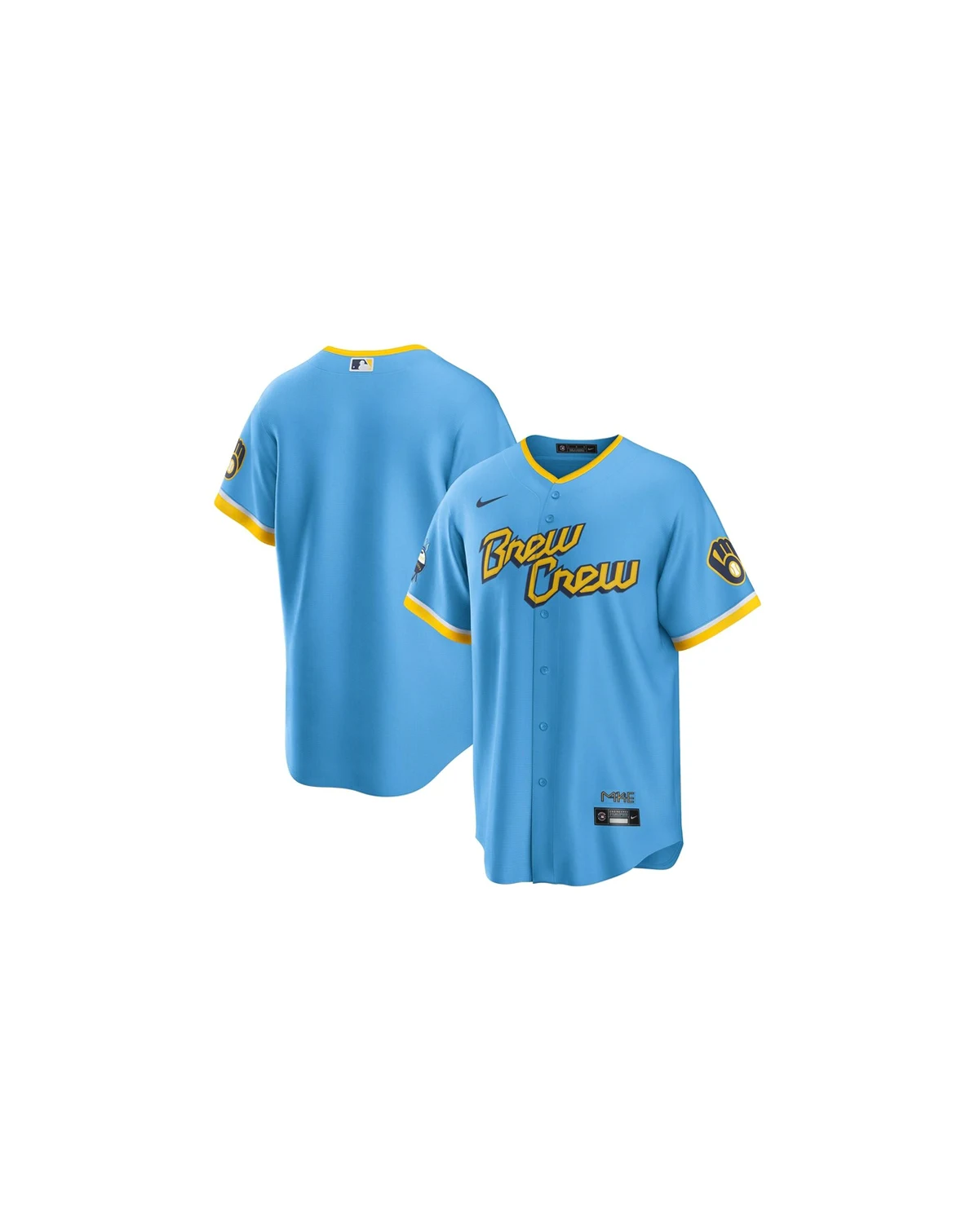 Men's Powder Blue Milwaukee Brewers City Connect Replica Team Jersey