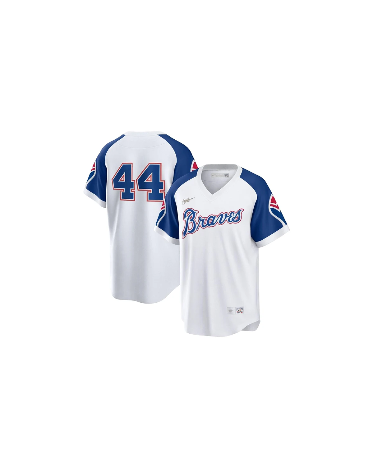 Men's Hank Aaron White Atlanta Braves Home Cooperstown Collection Player Jersey