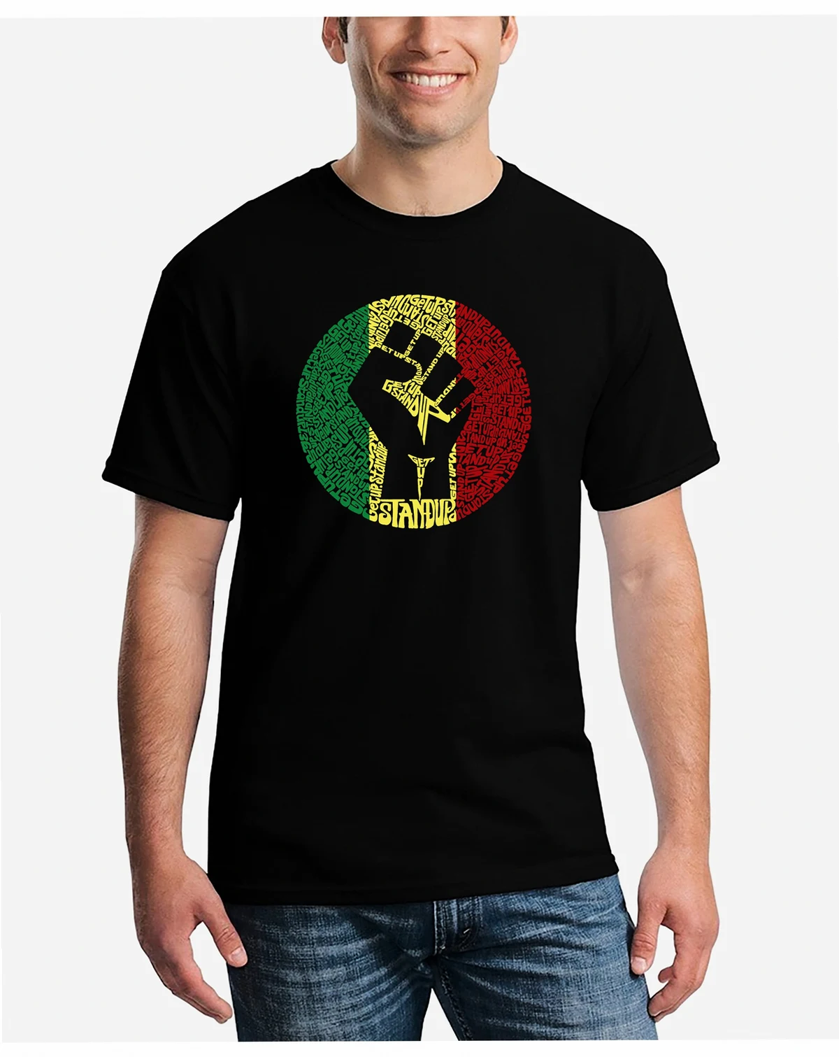 Men's Word Art Get Up Stand Up T-shirt