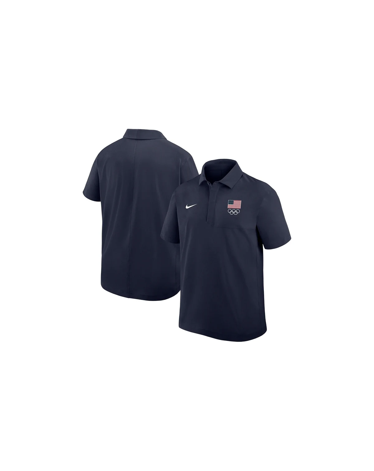 Men's Navy Team USA Woven Dri-FIT Polo Shirt