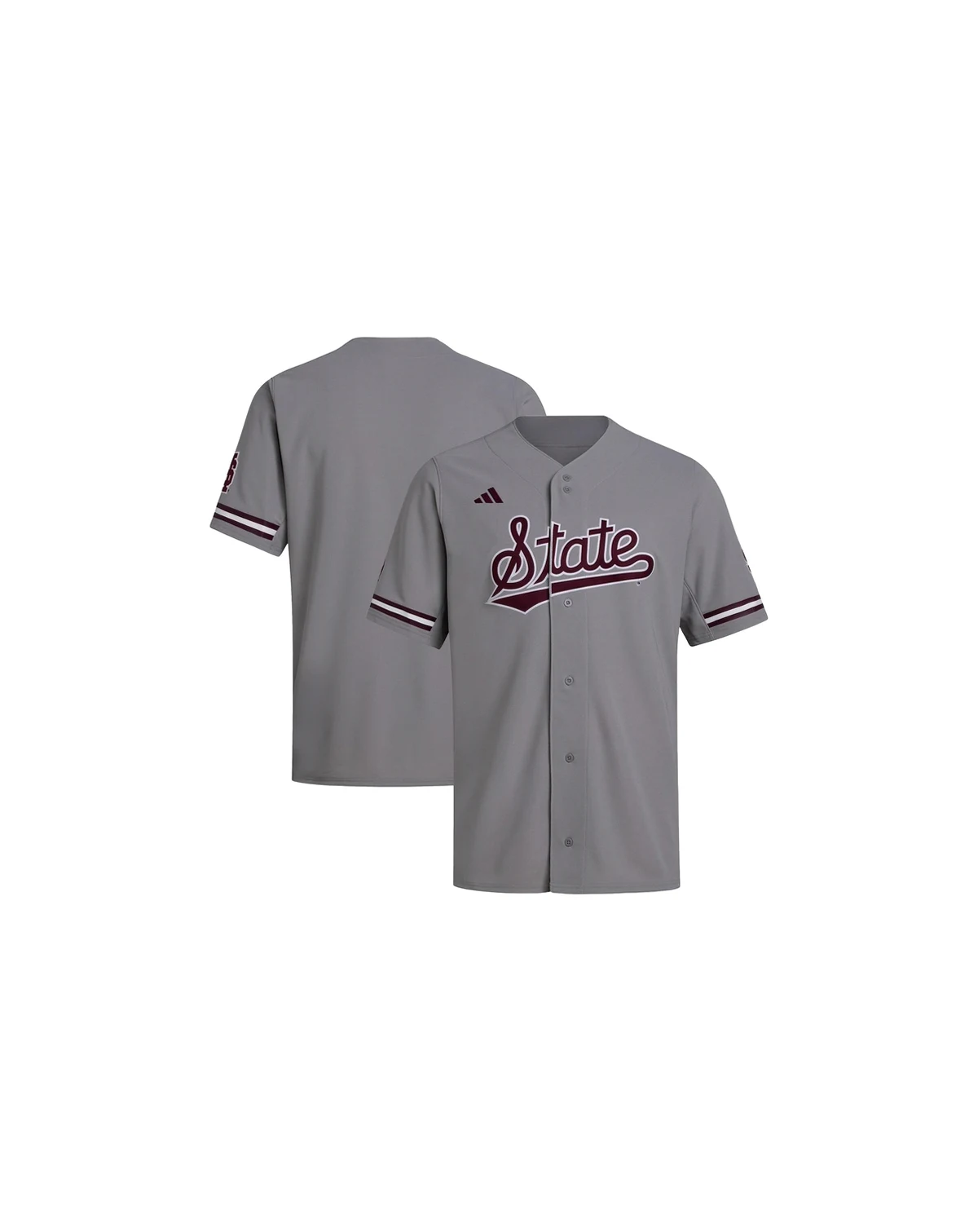 Men's Gray Mississippi State Bulldogs Replica Baseball Jersey
