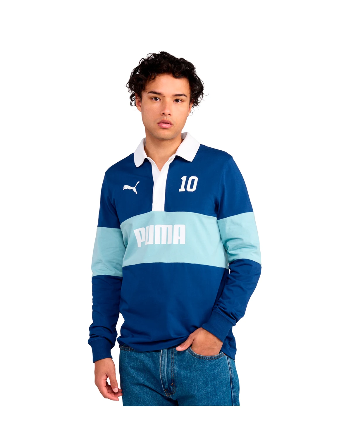 Men's Sport Rugby Polo Collared Shirt