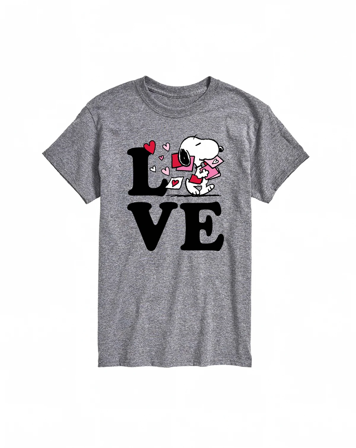 Men's Peanuts Love Snoopy Printed Short-Sleeve Graphic T-Shirt