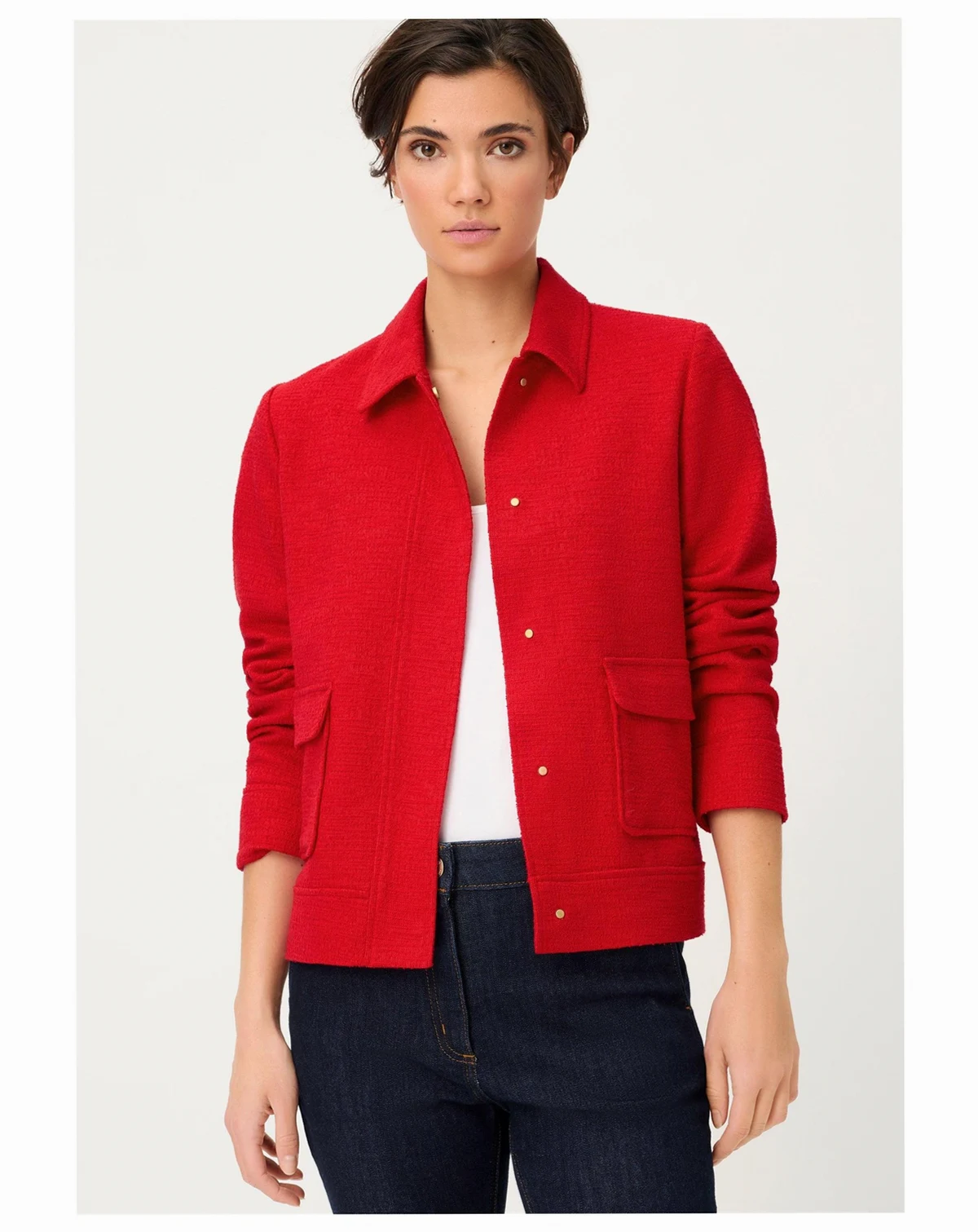 Women's Collared Woven Jacket