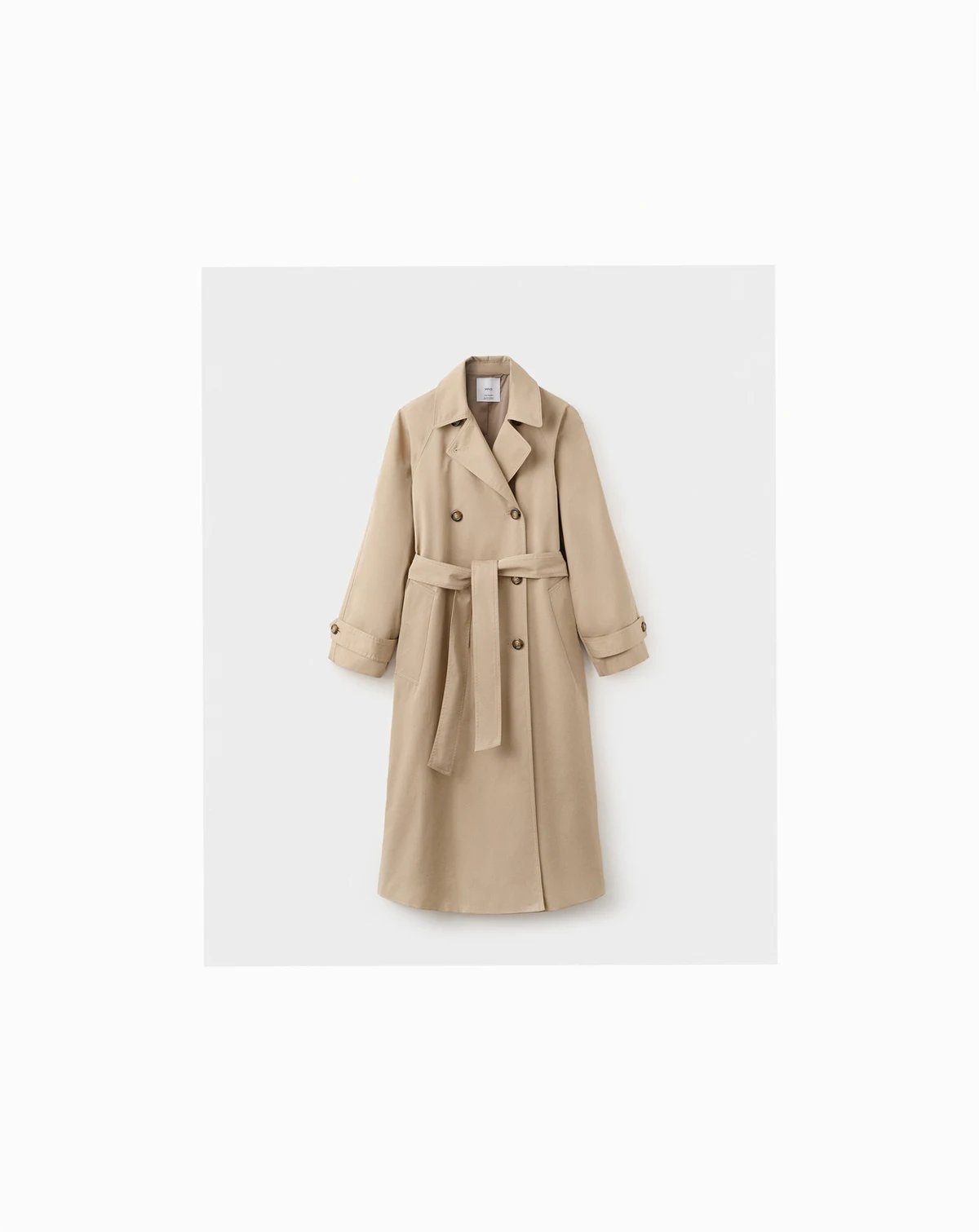 Women's Long Double-Breasted Trench Coat