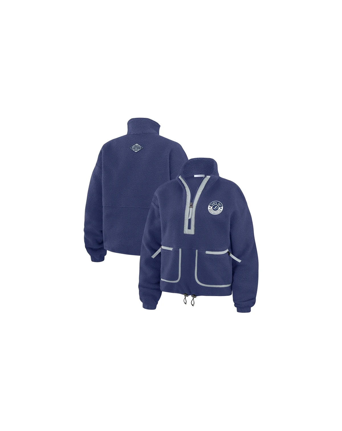 Women's Blue Tampa Bay Lightning Polar Fleece Half-Zip Jacket
