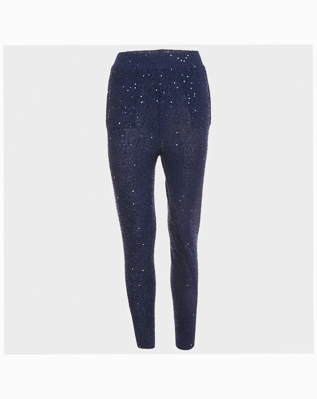 Women's Sequin Cotton Knit Jogger Pants