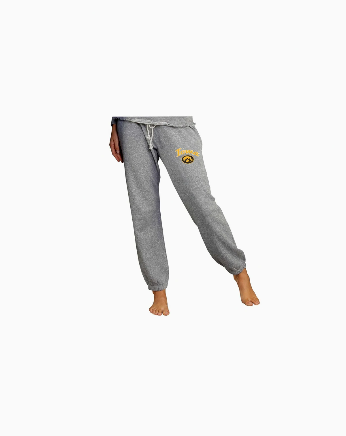 Women's Gray Iowa Hawkeyes Mainstream Knit Jogger Pants