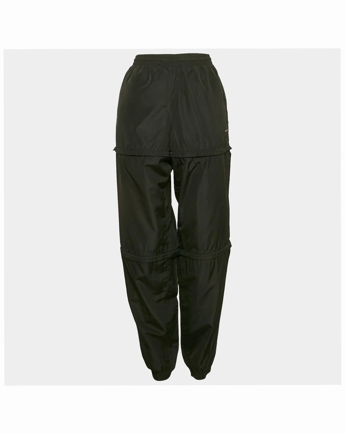 Women's Black Synthetic Detachable Track Pants