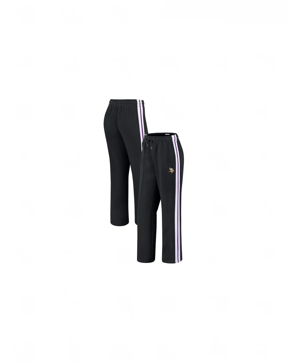 Women's Black Minnesota Vikings Color-Block Straight Leg Pants