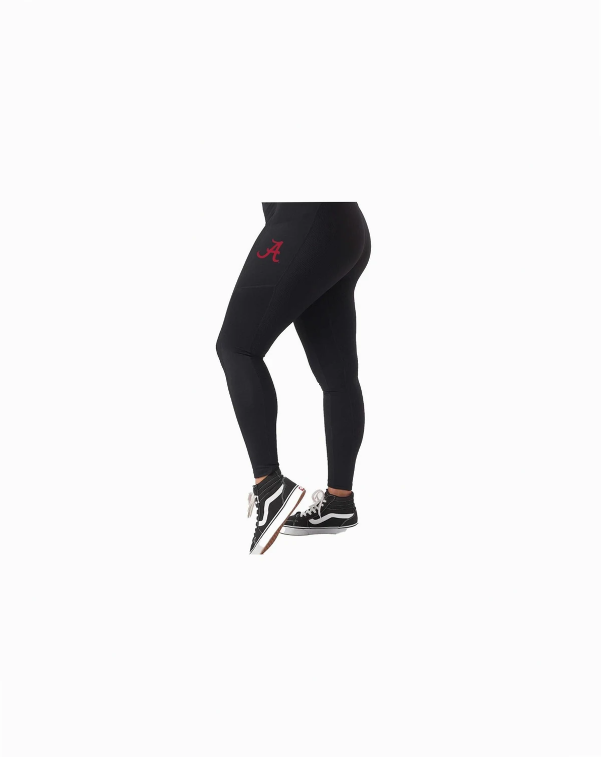 Women's Black Alabama Crimson Tide 7/8 Mixed Media Pocket iLeggings