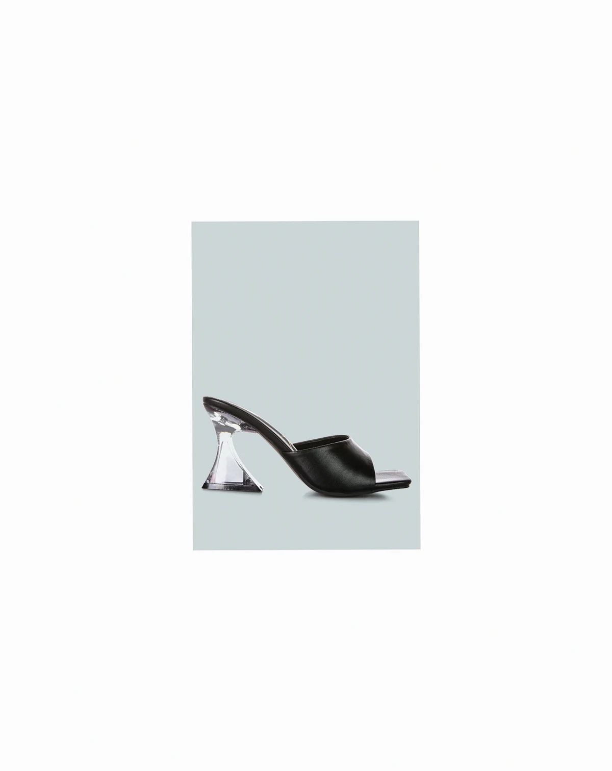 Womens Sweet16 Clear Spool Heel Sandals