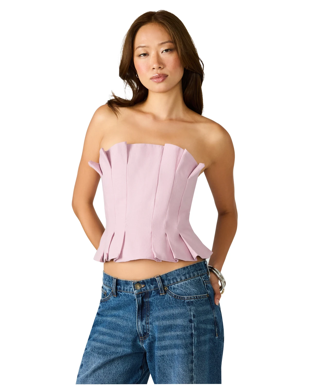 Women's Luciella Strapless Pleated Top