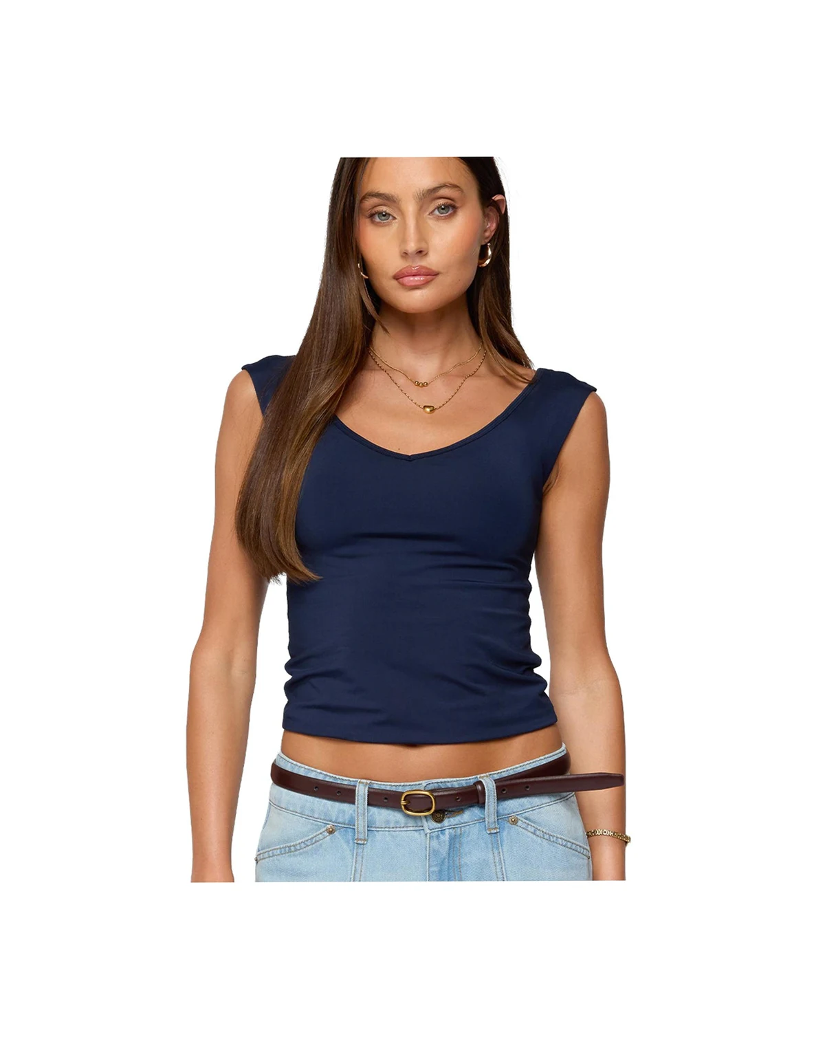Women's Angeline Wide V Neck Top