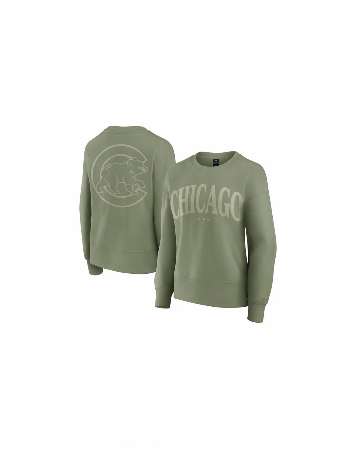 Women's Green Chicago Cubs Elements Flow Pullover Sweatshirt