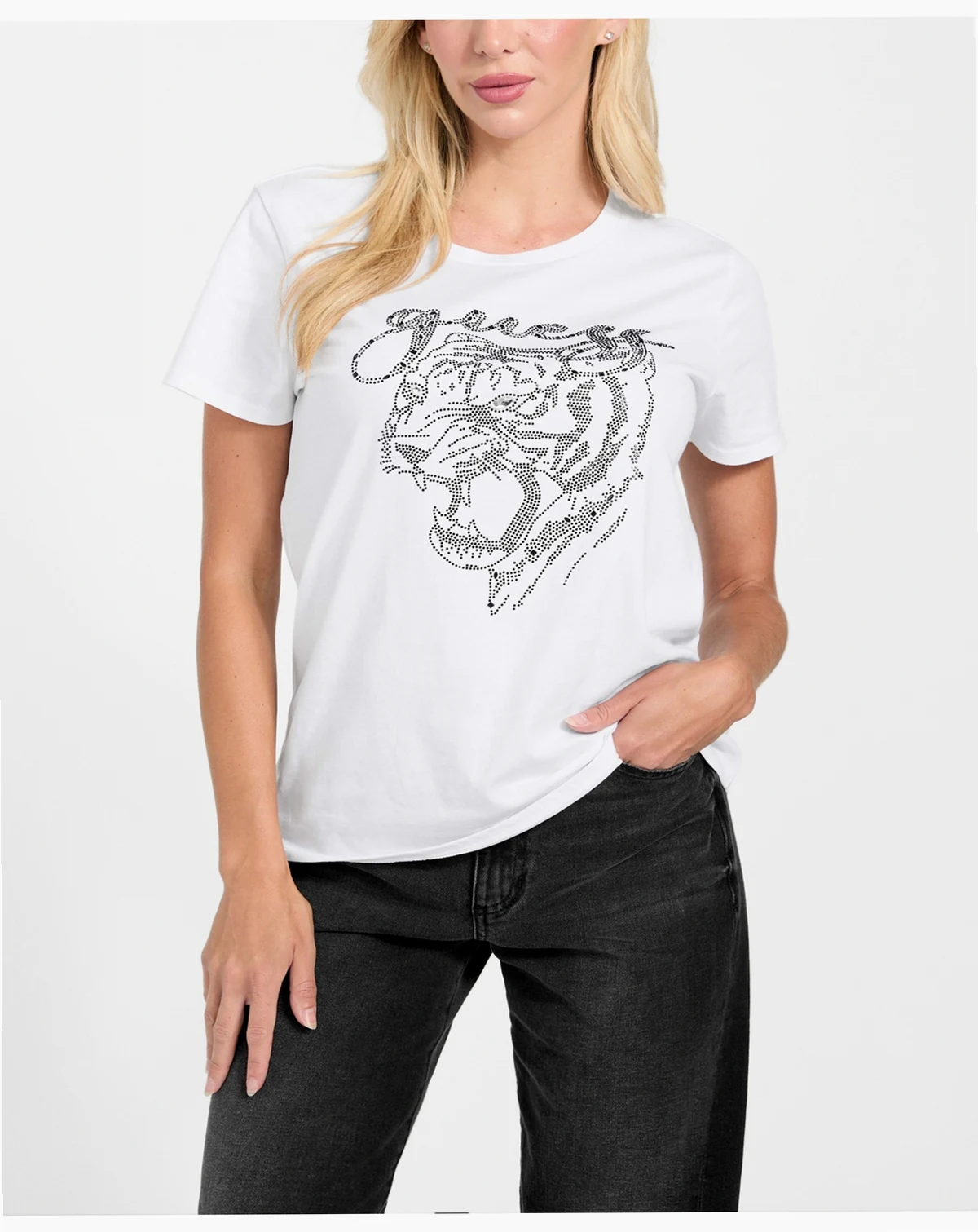 Women's Tiger Face Easy Short Sleeves T-Shirt