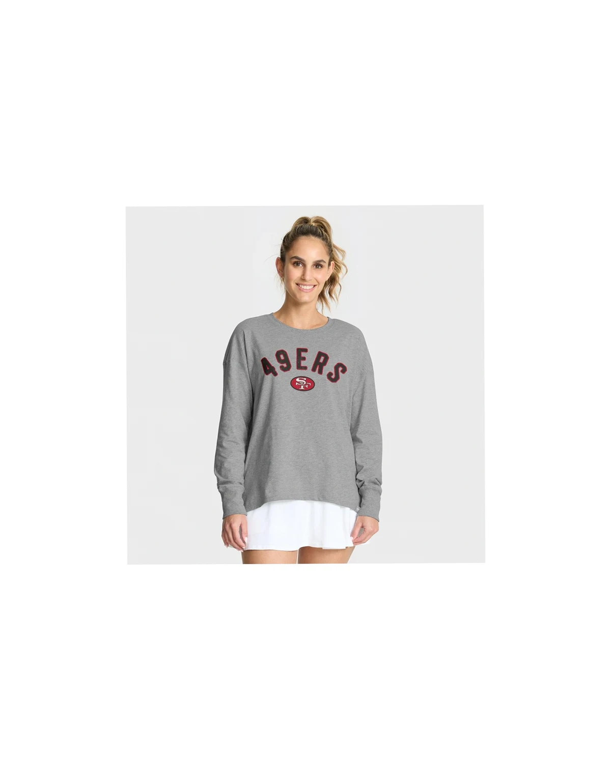 Women's Heather Gray San Francisco 49ers Hometown Legacy Long Sleeve T-Shirt