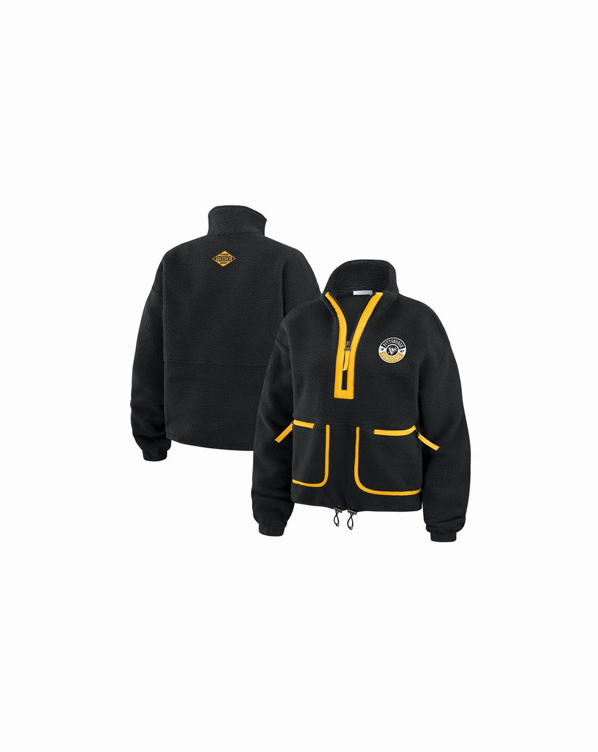 Women's Black Pittsburgh Penguins Polar Fleece Half-Zip Jacket