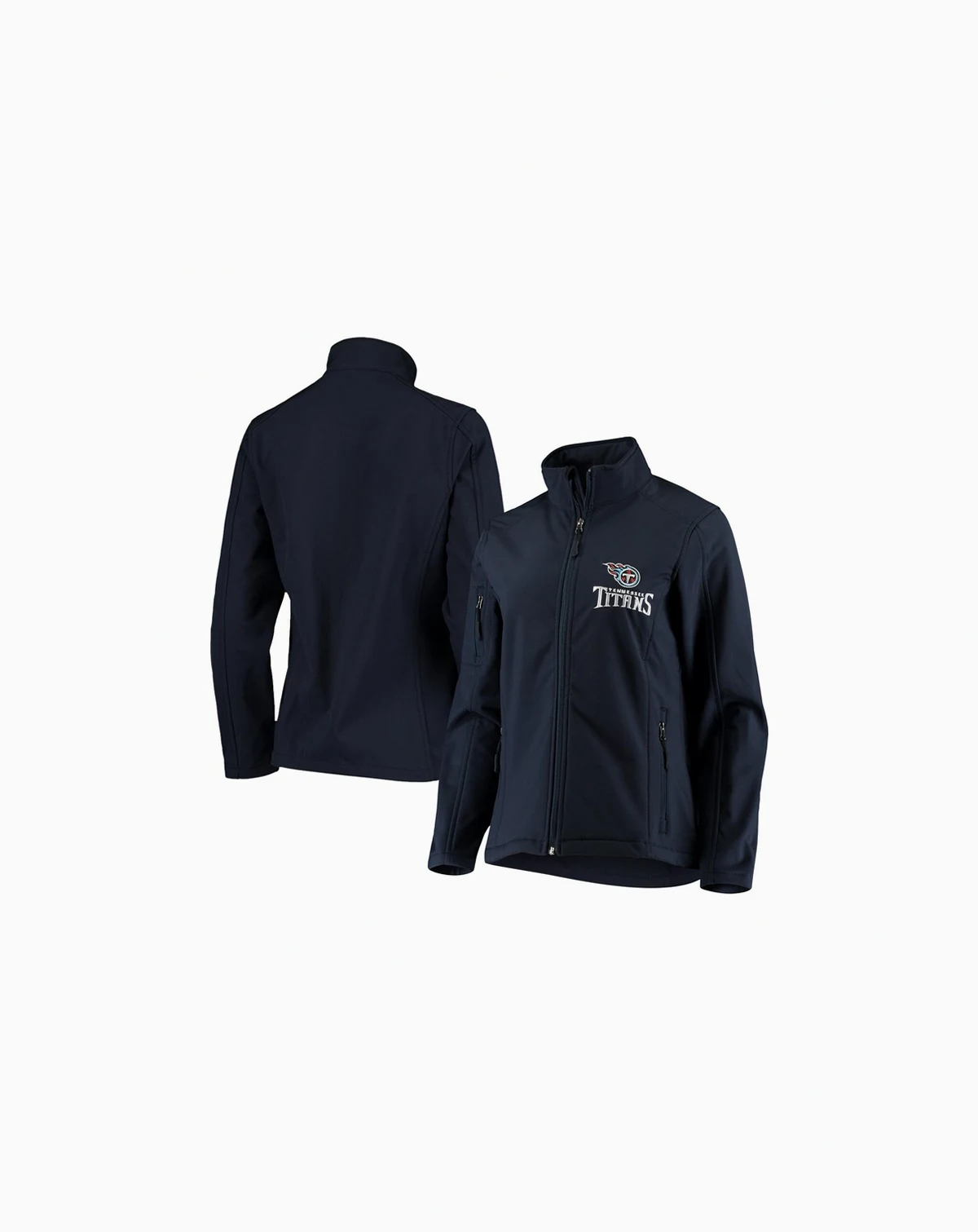 Women's Navy Tennessee Titans Full-Zip Sonoma Softshell Jacket