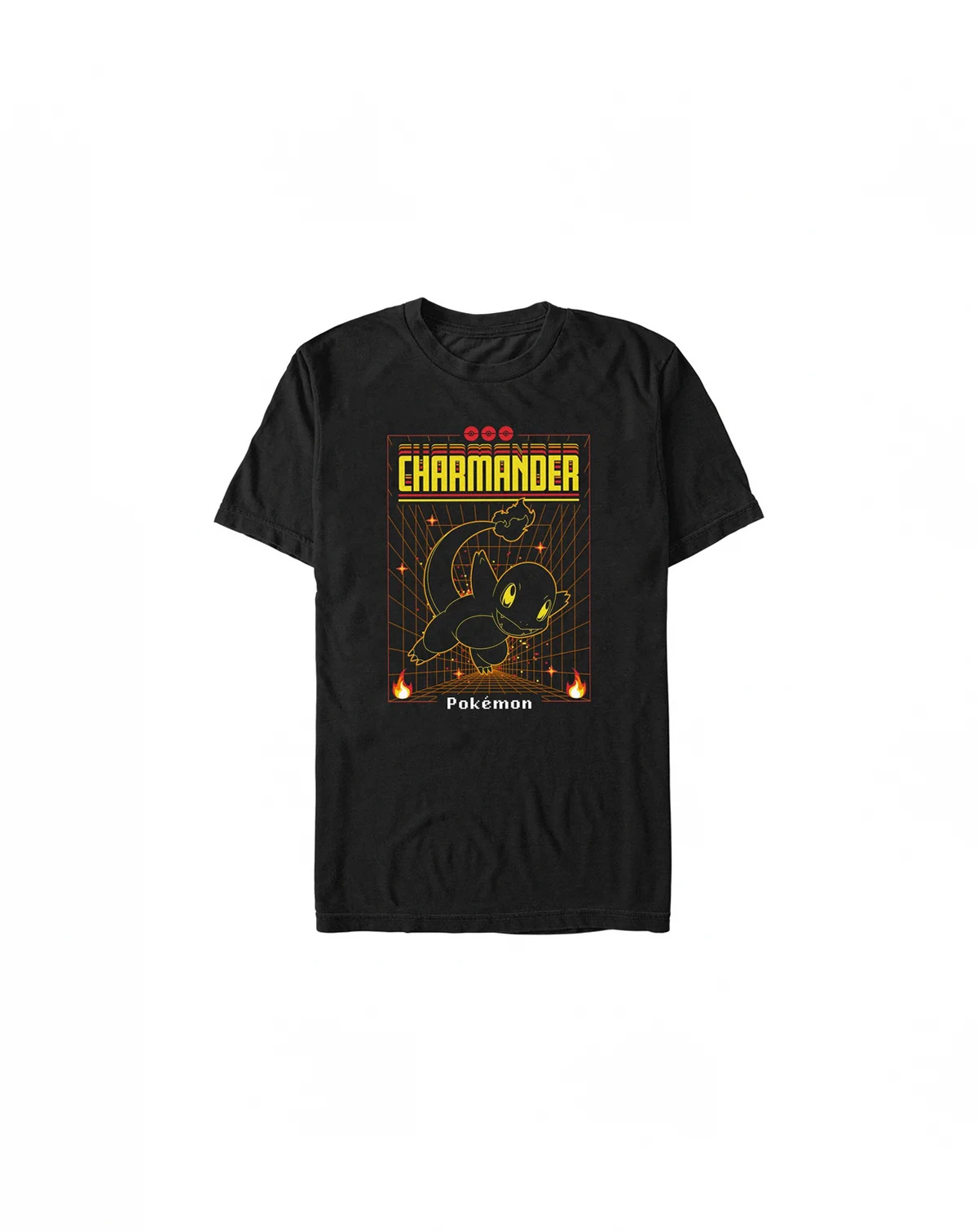 Men's Charmander Grid Short Sleeve T-shirt