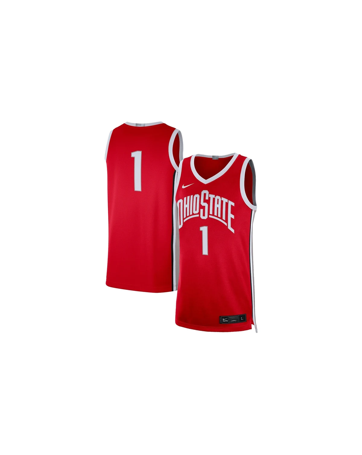 Men's #1 Scarlet Ohio State Buckeyes Limited Basketball Jersey
