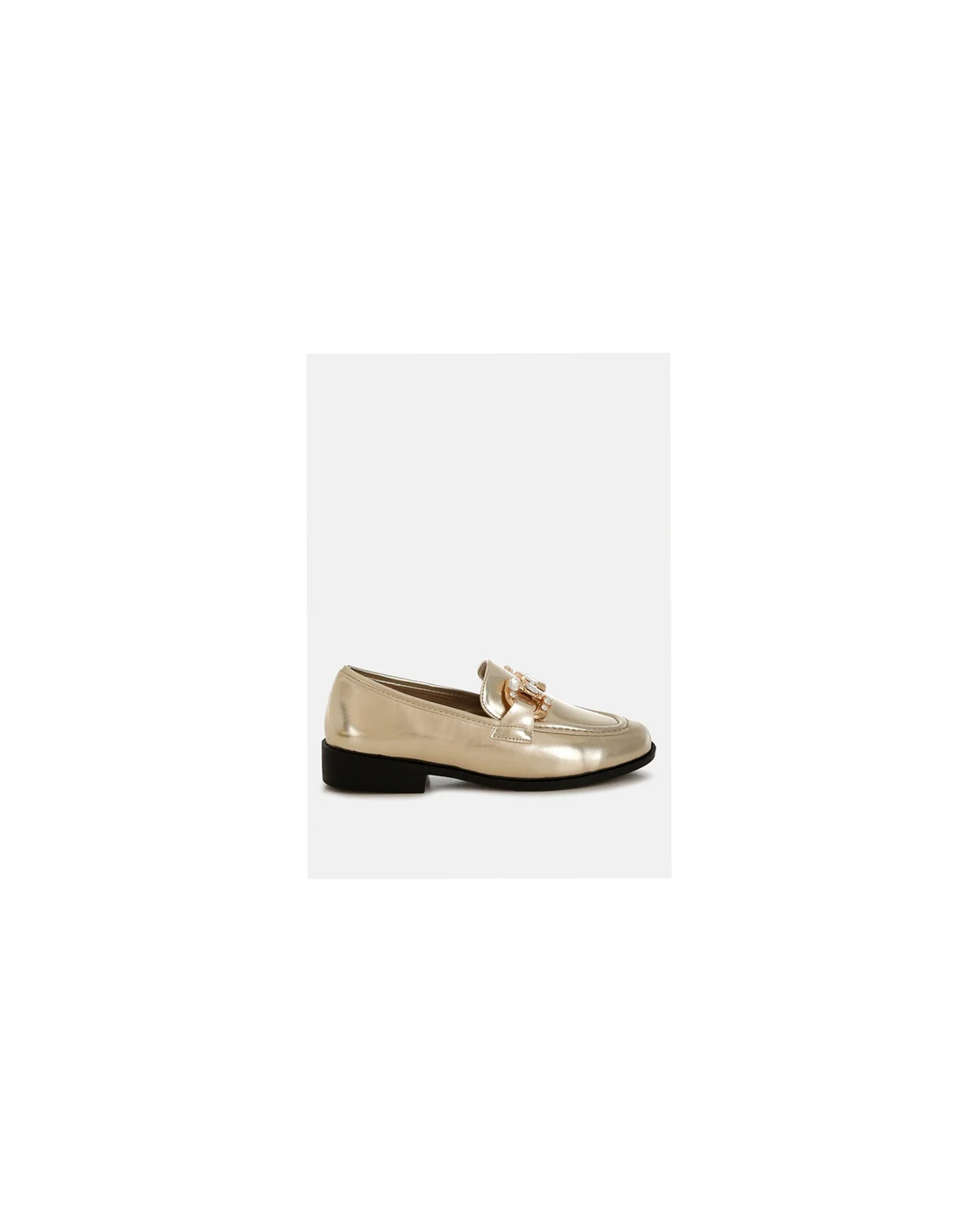 Dendron Diamante Horsebit Metallic Loafers