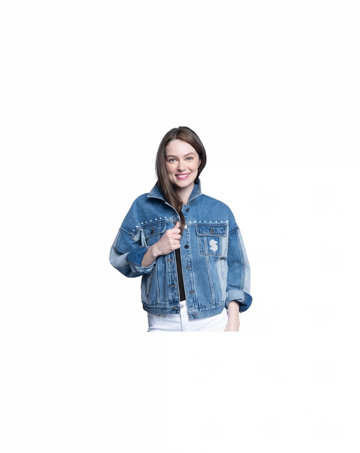 Women's Seattle Kraken Buzzer Beater Button-Up Denim Jacket