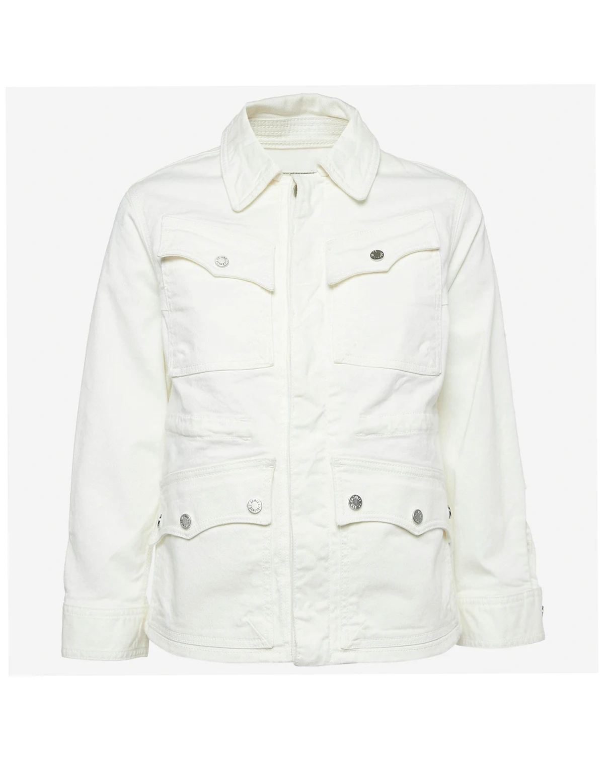 Women's White Denim Button Front Kimi Jacket