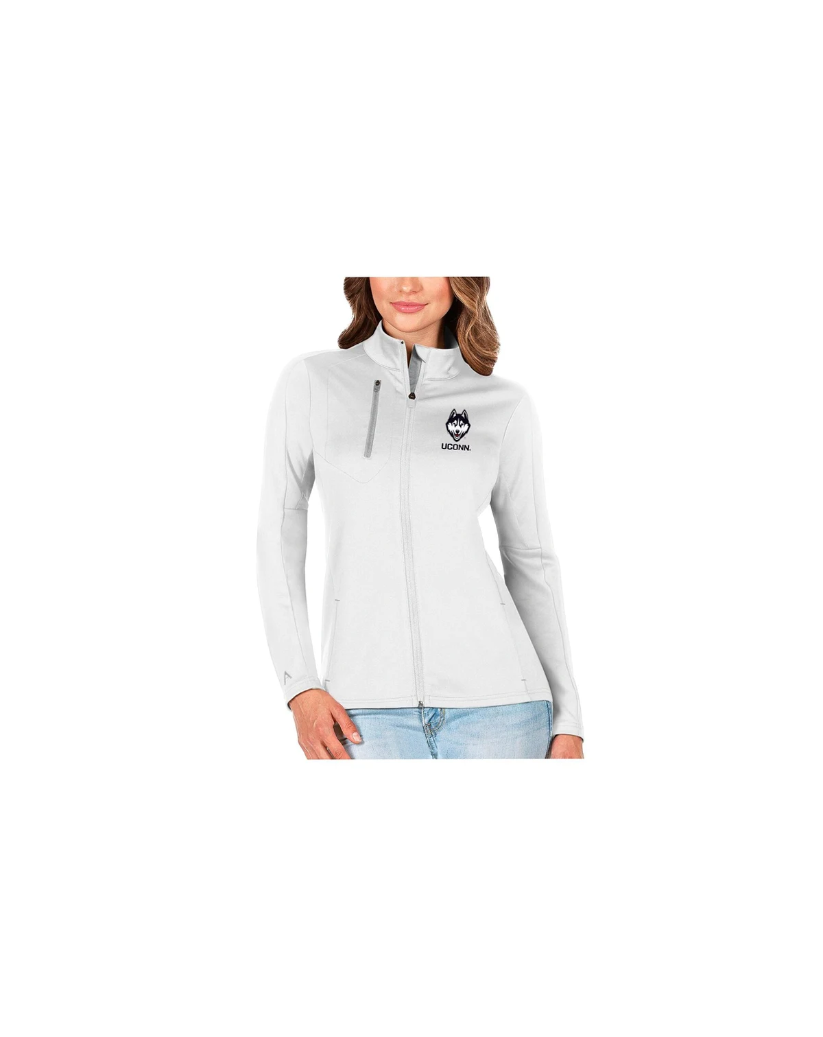 Women's White/Silver UConn Huskies Generation Full-Zip Jacket