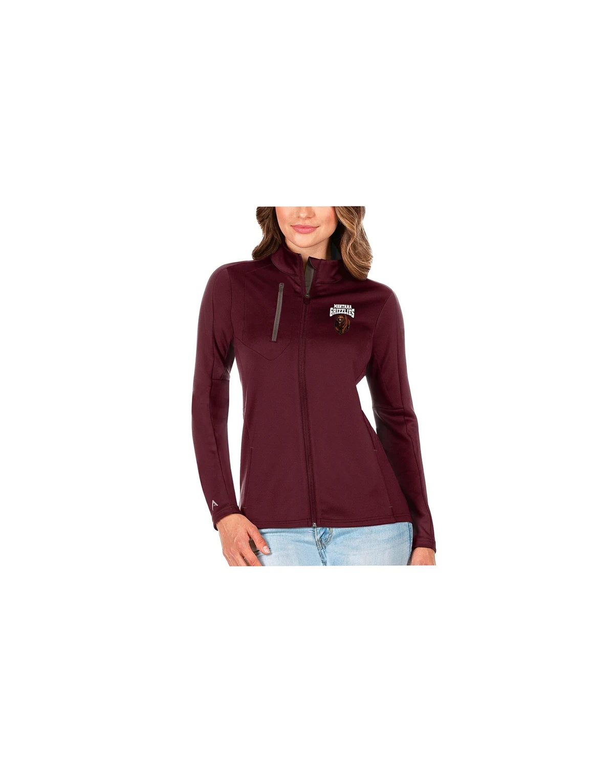 Women's Maroon/Graphite Montana Grizzlies Generation Full-Zip Jacket