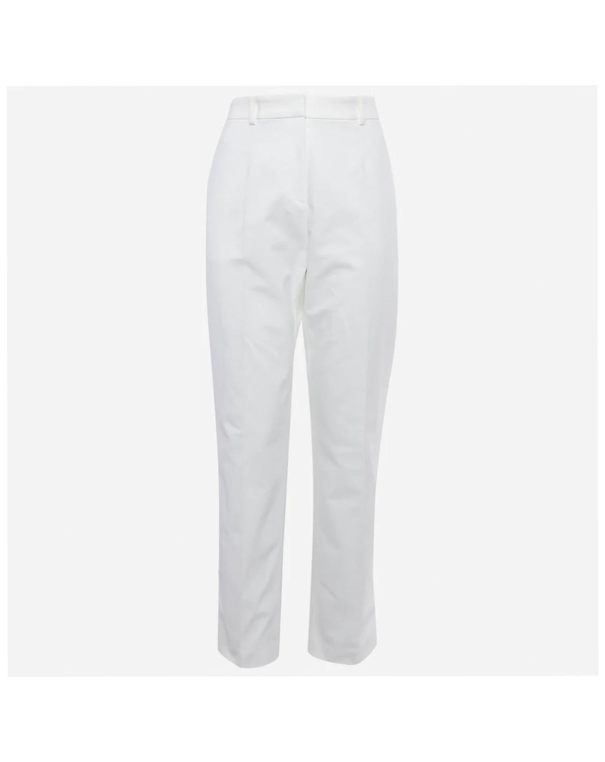 Women's White Taffeta Trousers