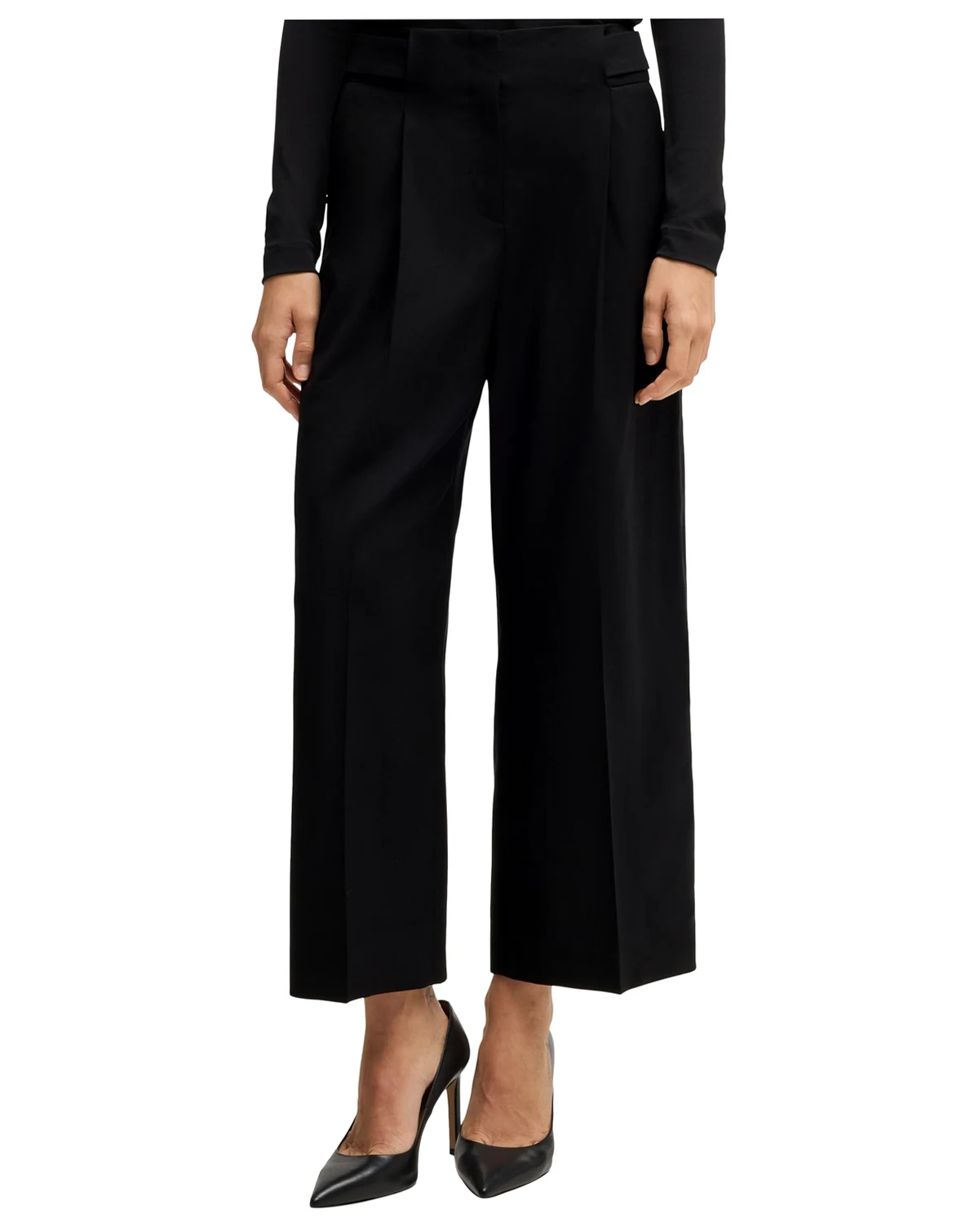 Women's Regular-Fit High-Waisted Trousers