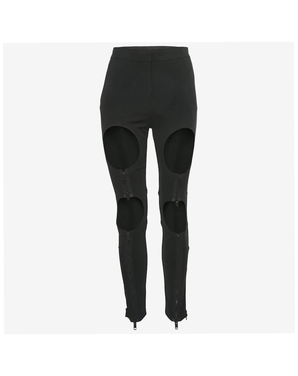 Women's Crepe Cut-Out Zipper Detail Trousers