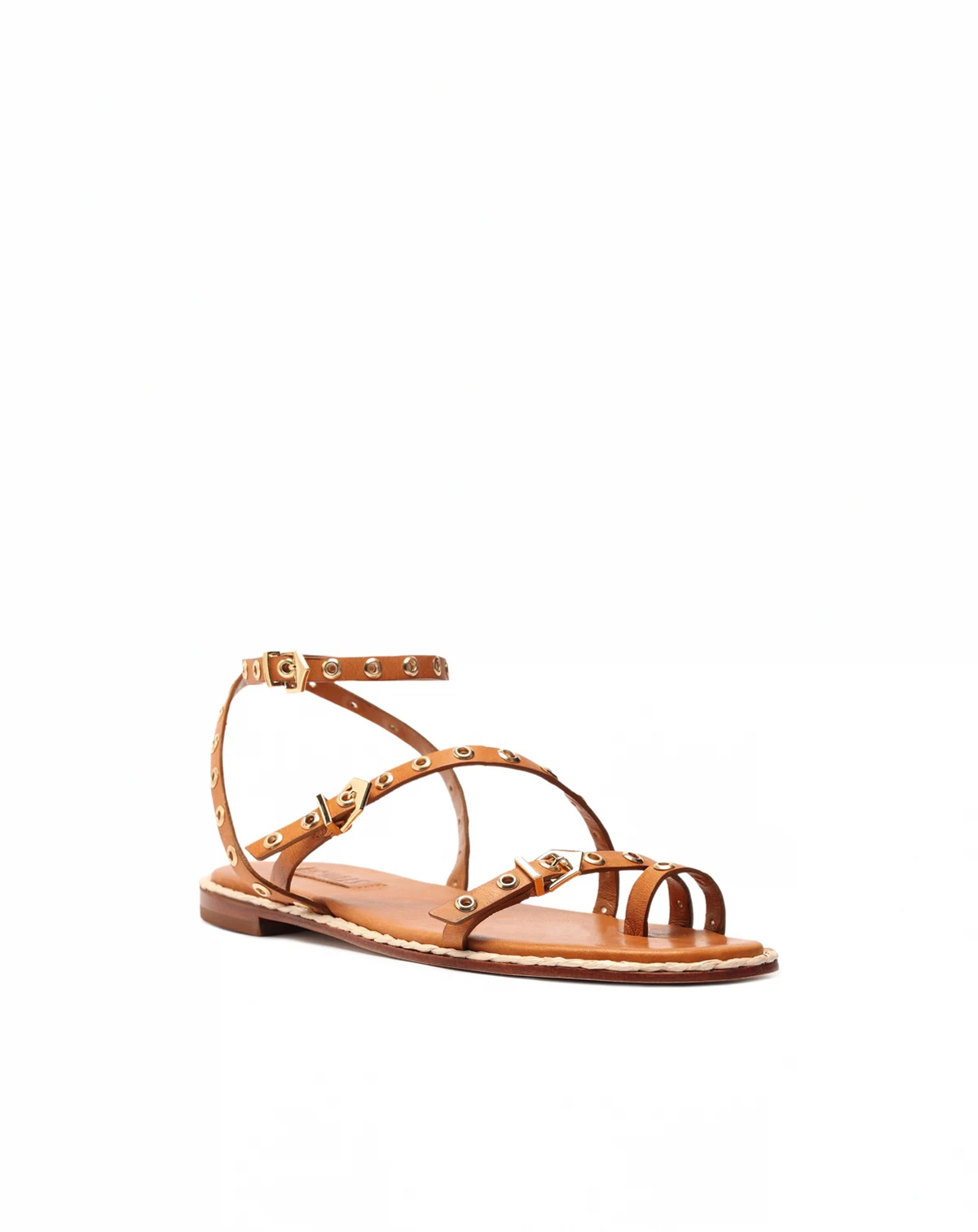 Women's Annete Round Toe Flat Sandals