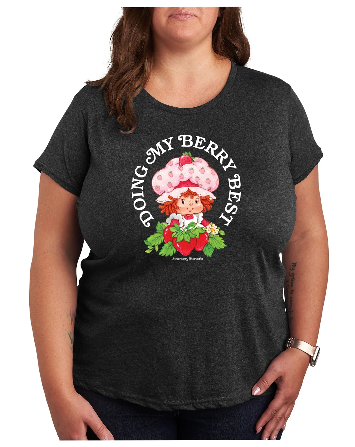 Plus Size Strawberry Shortcake Berry Best Graphic Pullover T-shirt