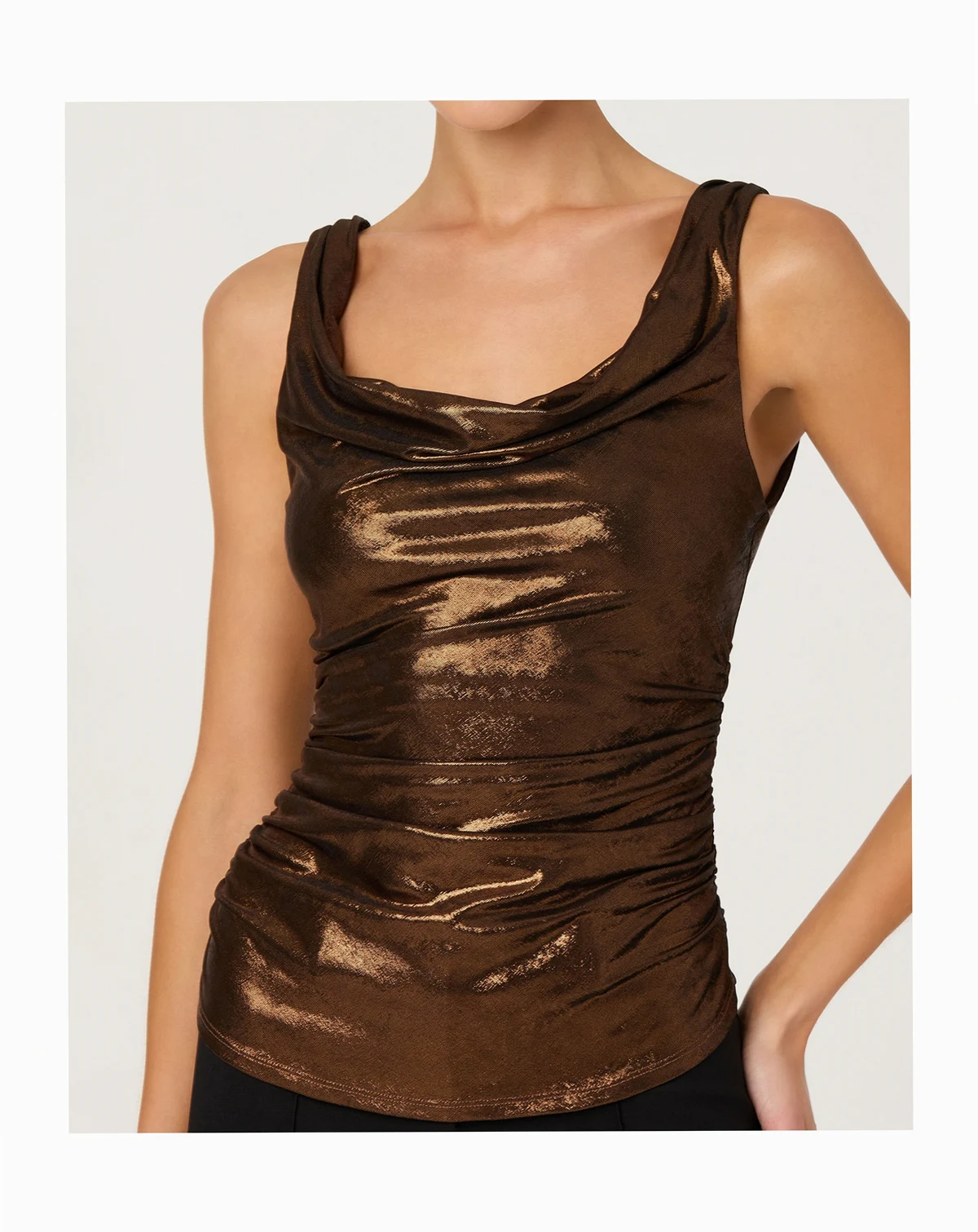 Women's Leanne Cowl Neck Sleeveless Top