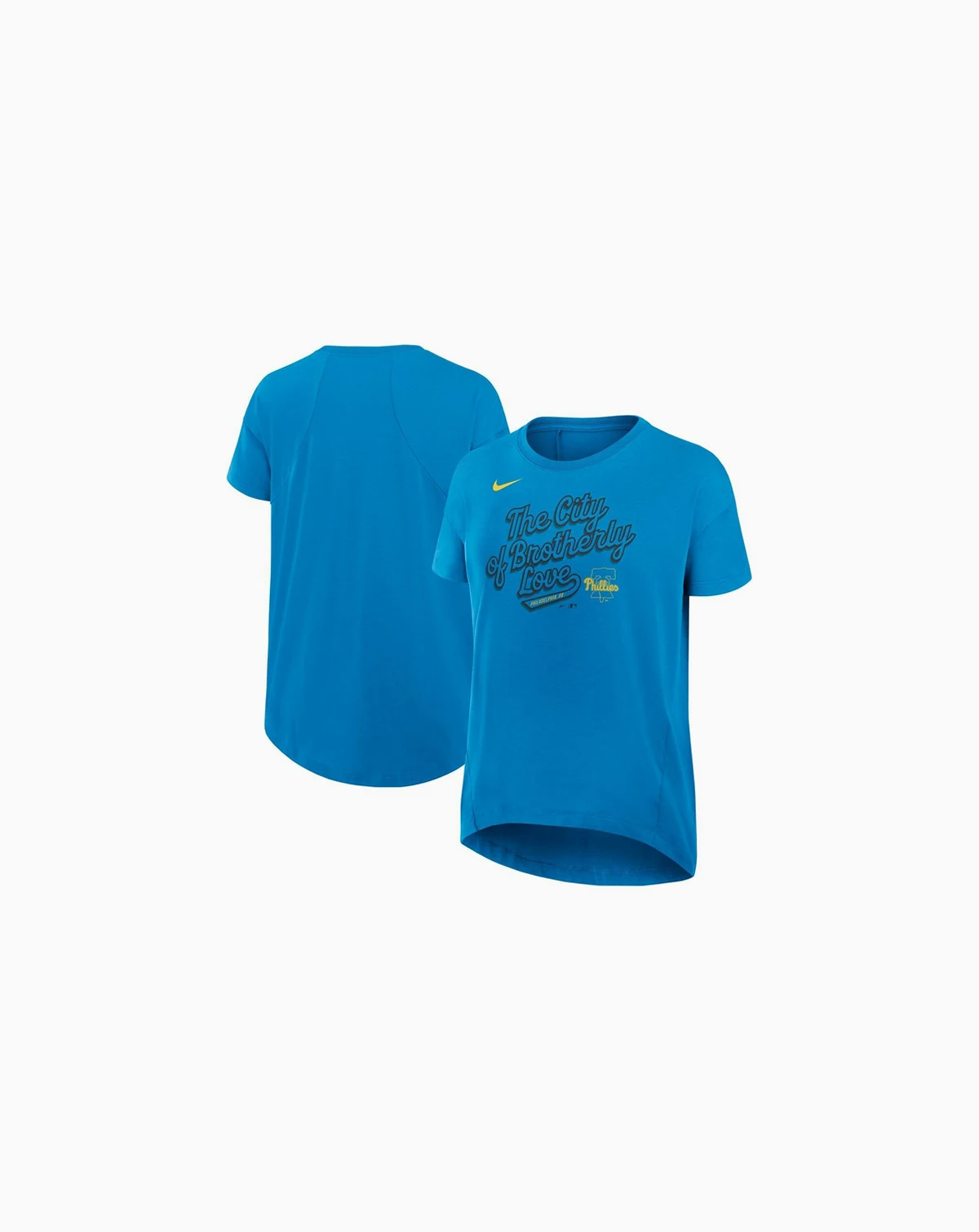 Women's Blue Philadelphia Phillies 2025 City Connect Flowy Fashion Tri-Blend Performance T-Shirt