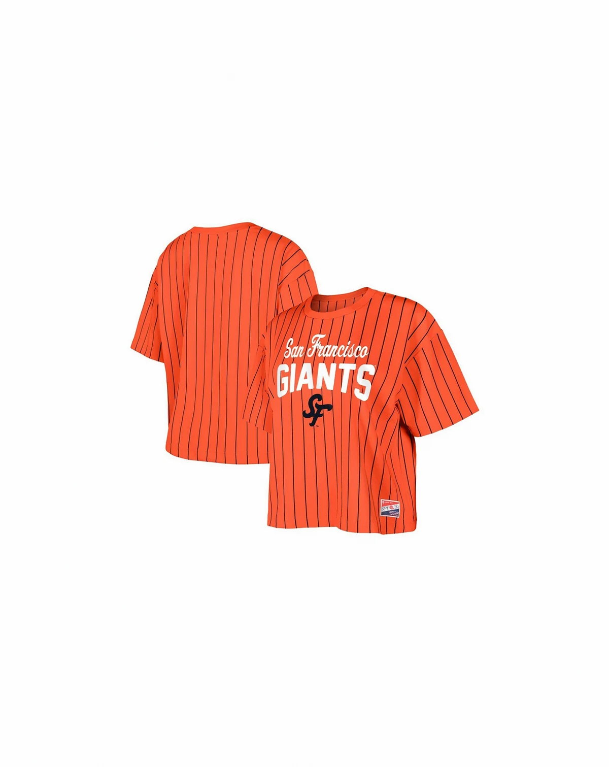 Women's Orange San Francisco Giants 2025 City Connect Boxy Pinstripe T-Shirt