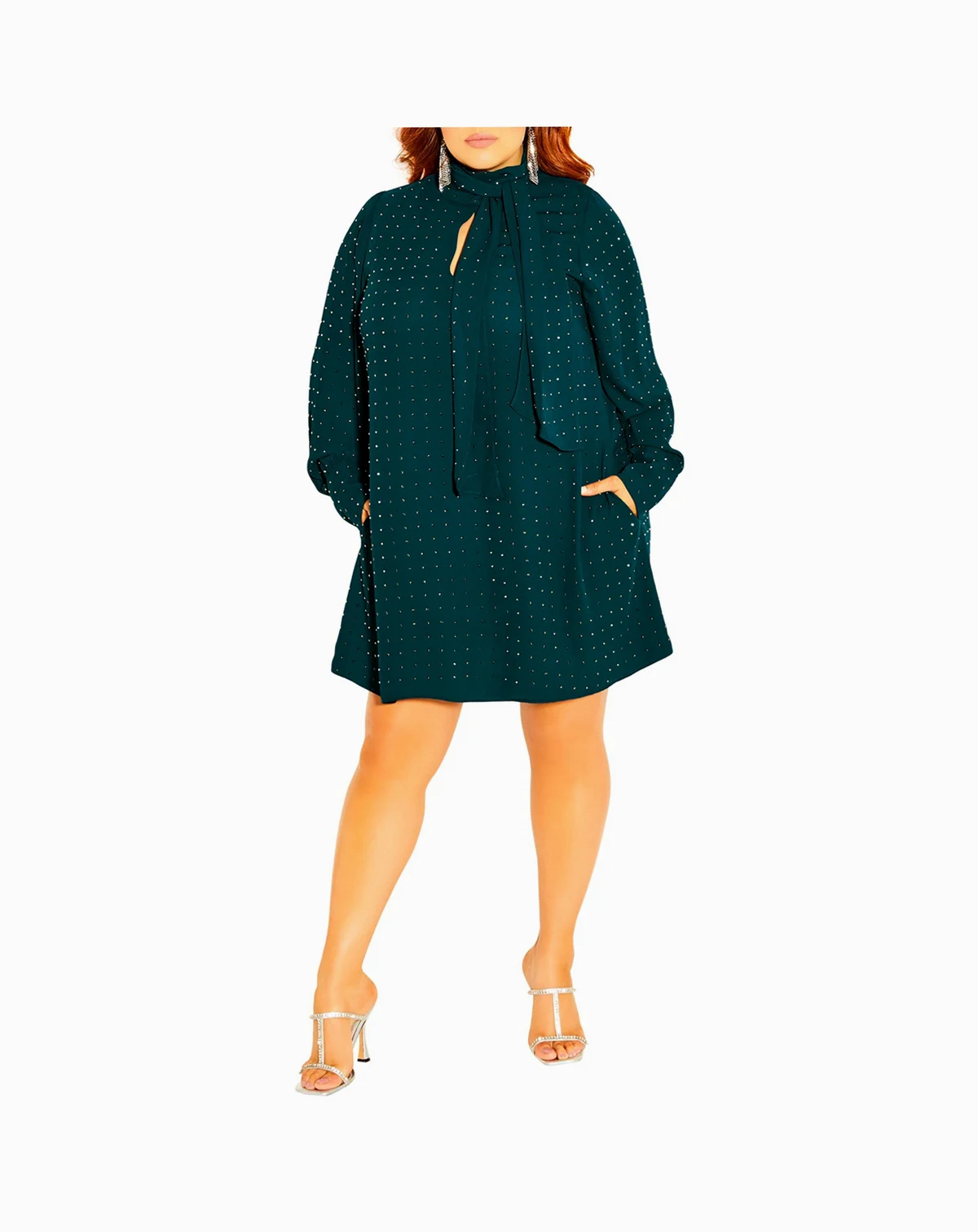 Plus Size Nailhead Tunic Top