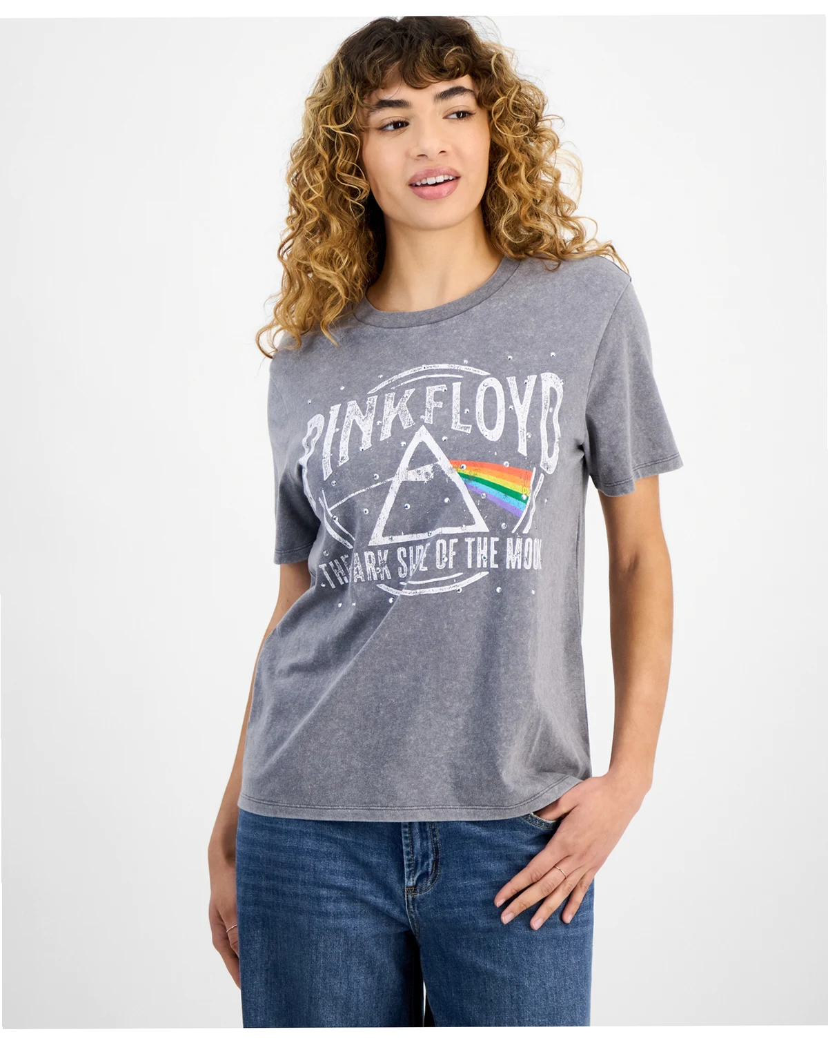 Juniors' Pink Floyd Graphic-Print Tee