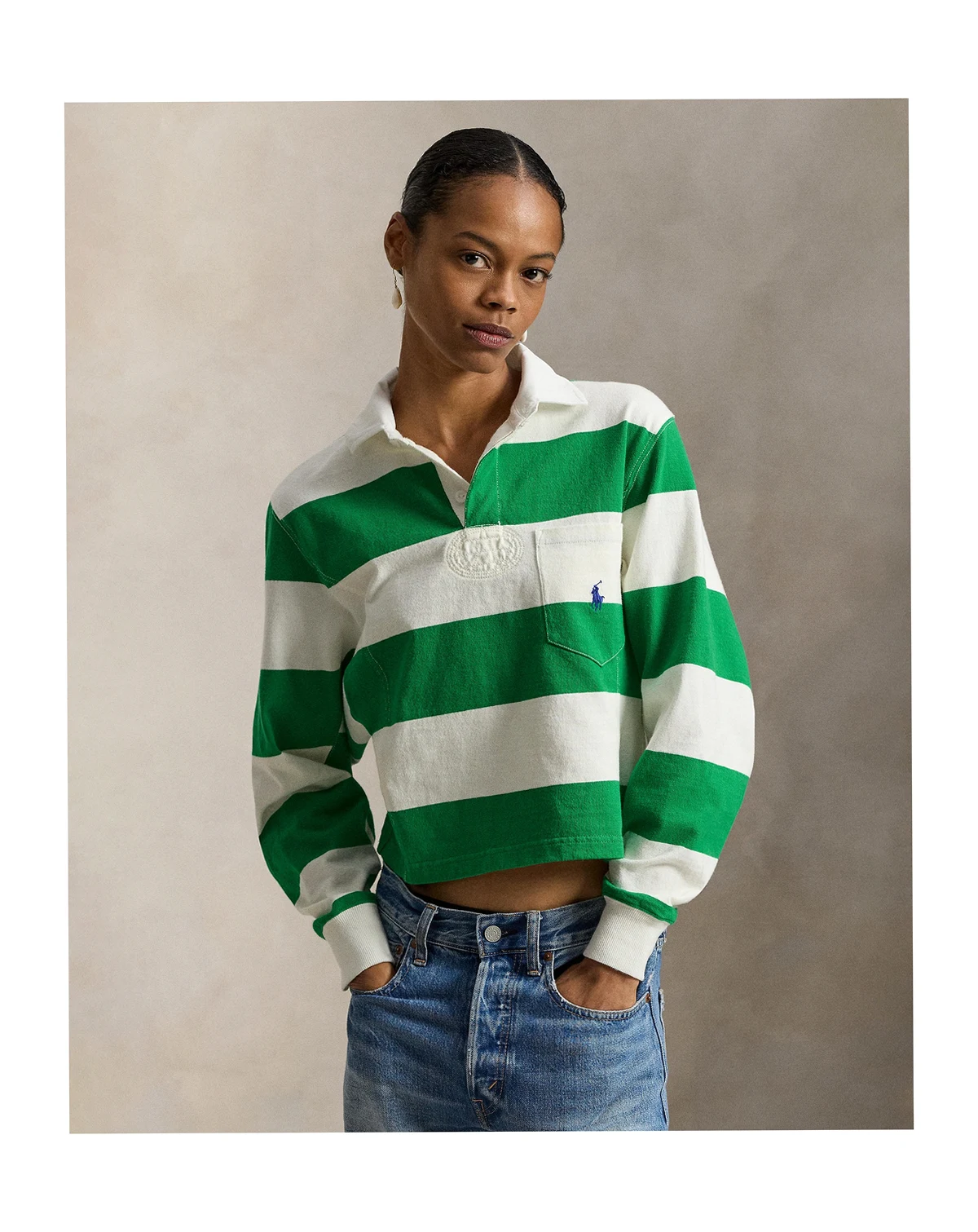 Women's Wide Stripe Rugby Shirt