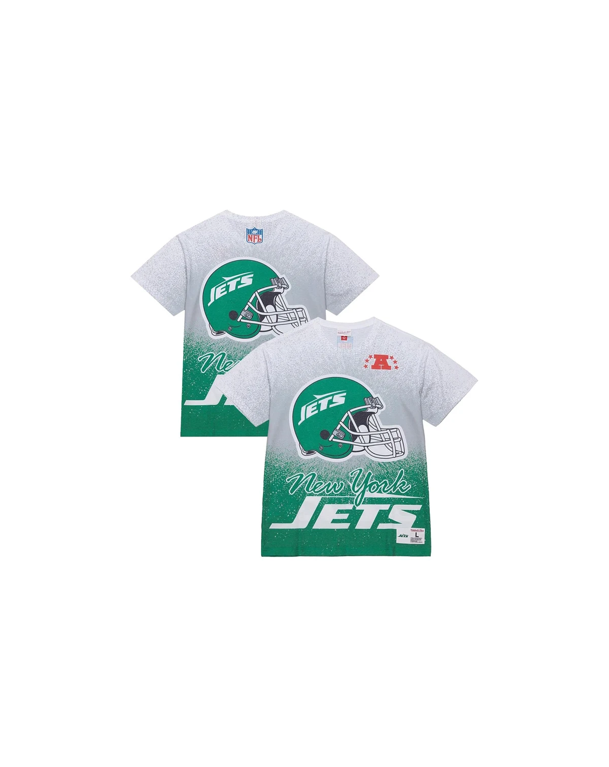 Men's White New York Jets Team Burst Vintage Logo T-Shirt