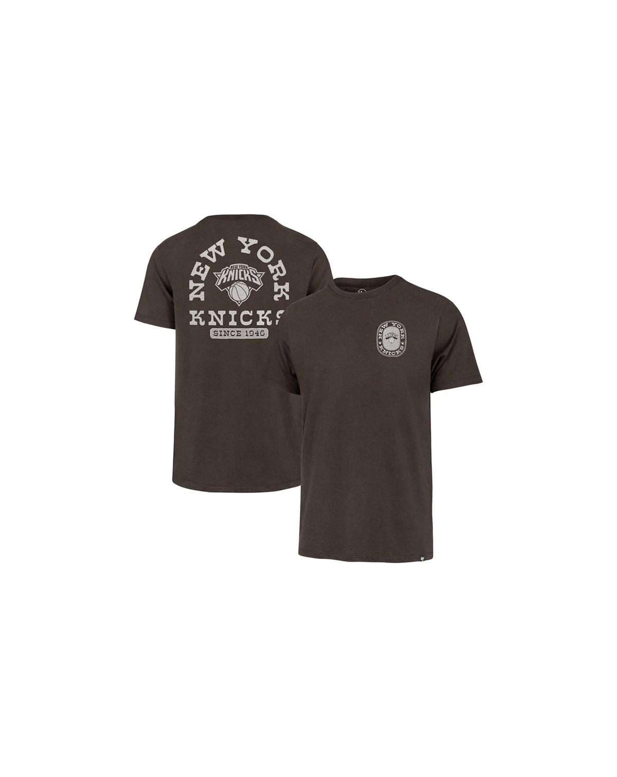 Men's Brown New York Knicks Back Canyon Franklin T-Shirt