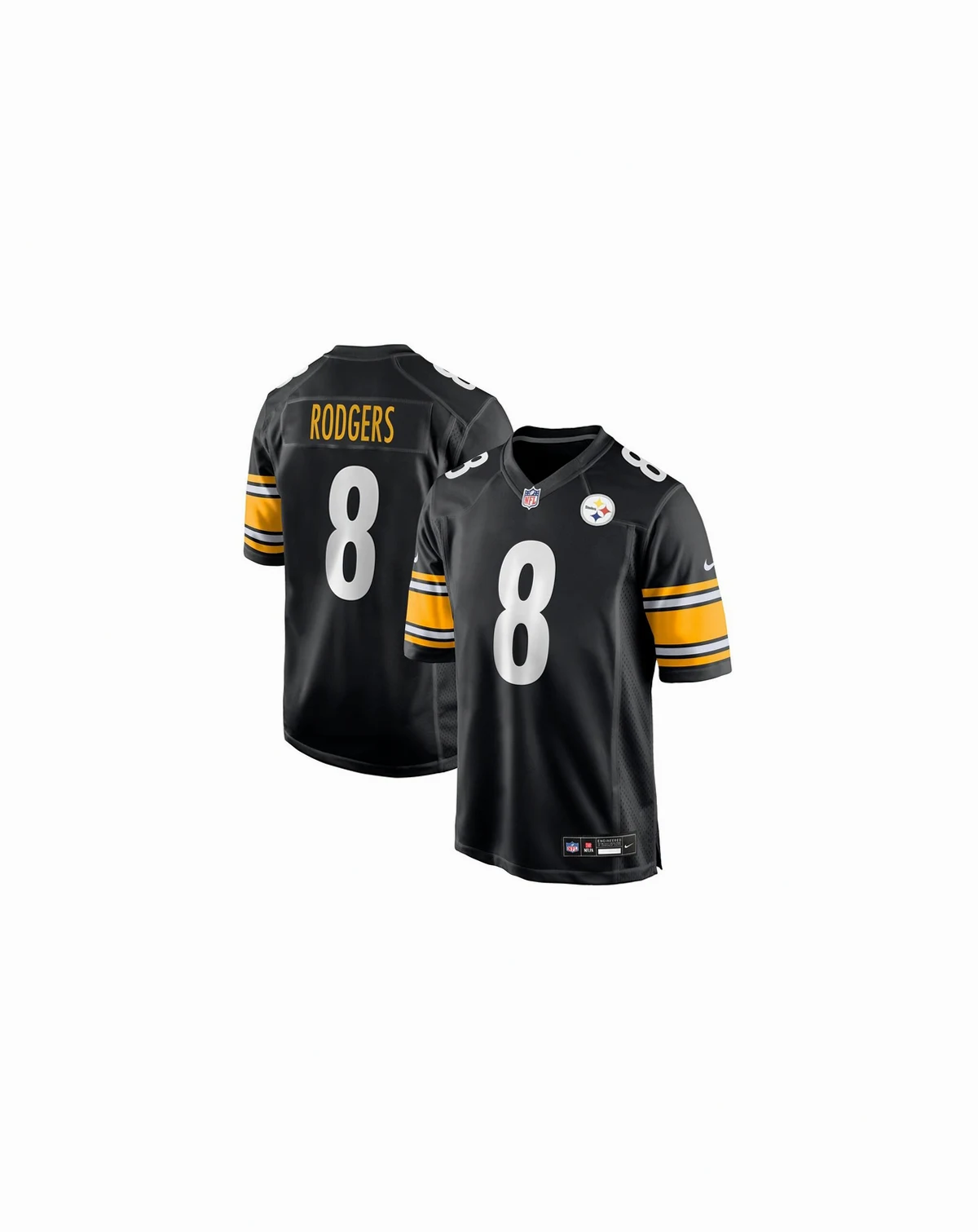 Men's Aaron Rodgers Black Pittsburgh Steelers Game Jersey