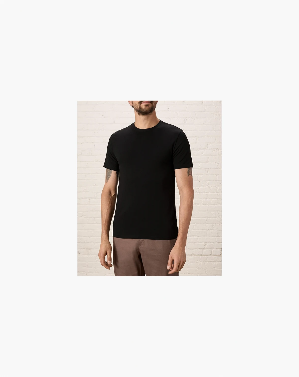 Men's Organic Cotton Luxe Stretch Jersey Slim Crew Neck Tee